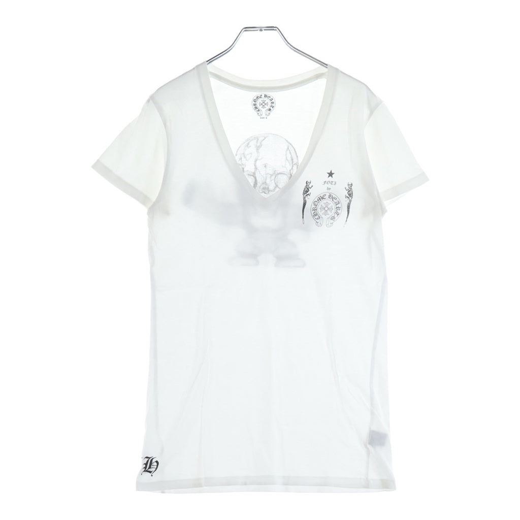 CHROME HEARTS(クロムハーツ) OLD FOTI Harris Teeter S/S TEE オールド フォティ バックプリント Vネック 半袖 Tシャツ カットソー ホワイト