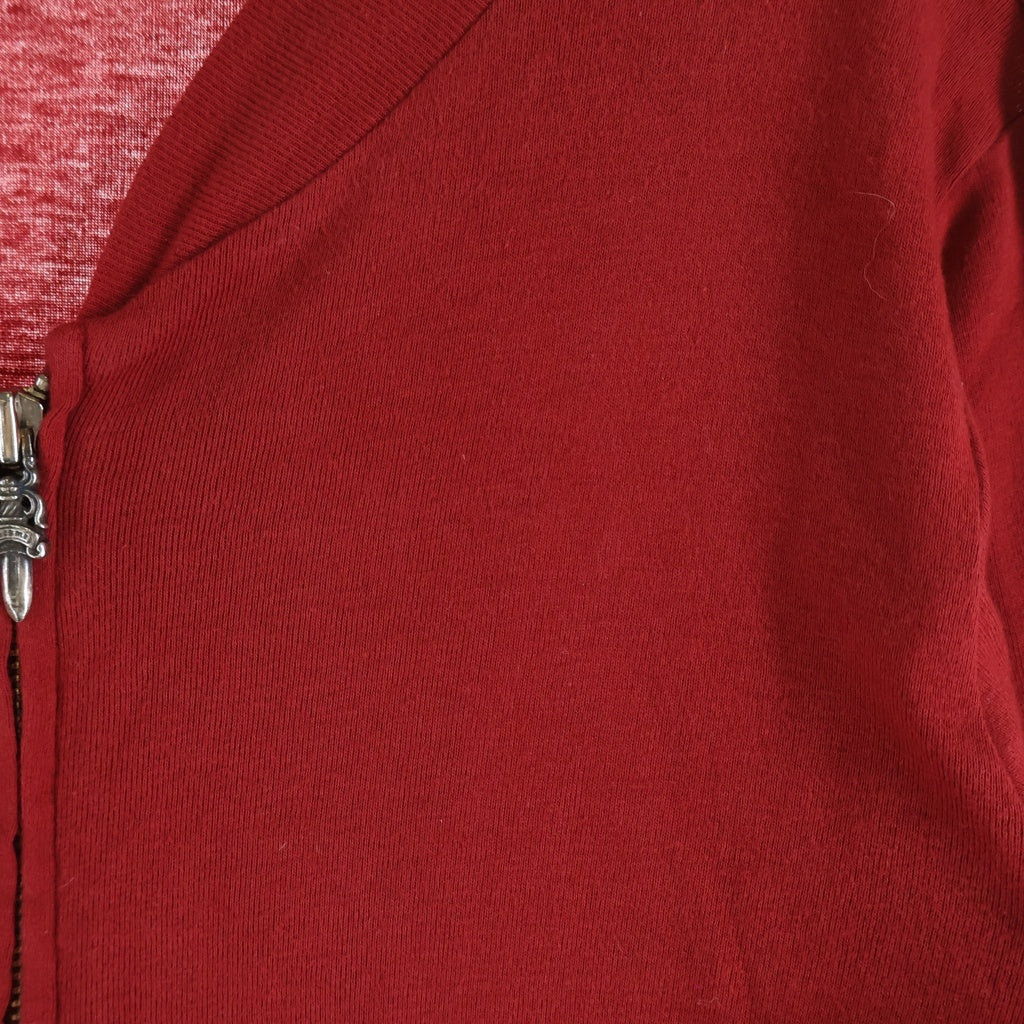 CHROME HEARTS(クロムハーツ) OLD FLORAL ZIP UP SWEAT SHIRT オールド 袖フローラル ジップアップ スウェット レッド