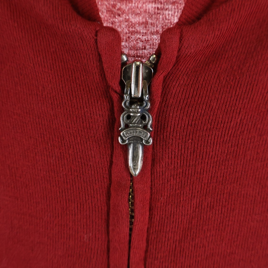 CHROME HEARTS(クロムハーツ) OLD FLORAL ZIP UP SWEAT SHIRT オールド 袖フローラル ジップアップ スウェット レッド