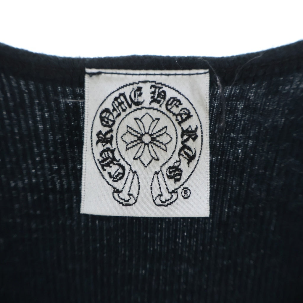 CHROME HEARTS(クロムハーツ) OLD NECK LOGO FUCK YOU オールド ネックロゴプリント タンクトップ ノースリーブカットソー ブラック