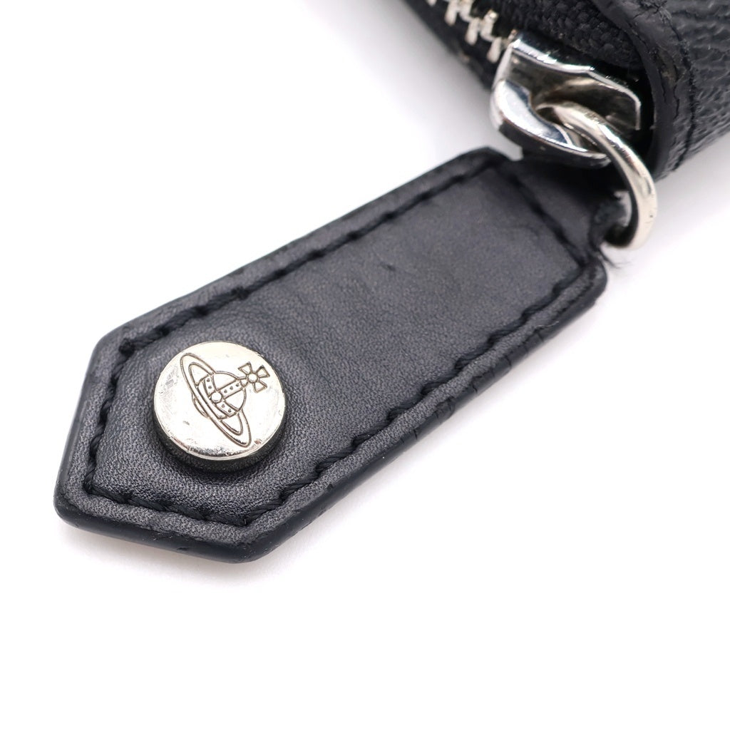 Vivienne Westwood(ヴィヴィアンウエストウッド) オーブロゴ ラウンドジップ 長財布 ロングウォレット ブラック