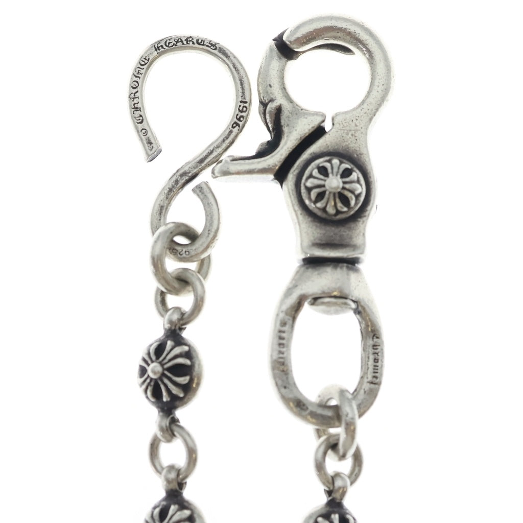 CHROME HEARTS(クロムハーツ) 2BALL LONG-S/1クリップロング#2クロスボール ウォレットチェーン シルバー BCA386