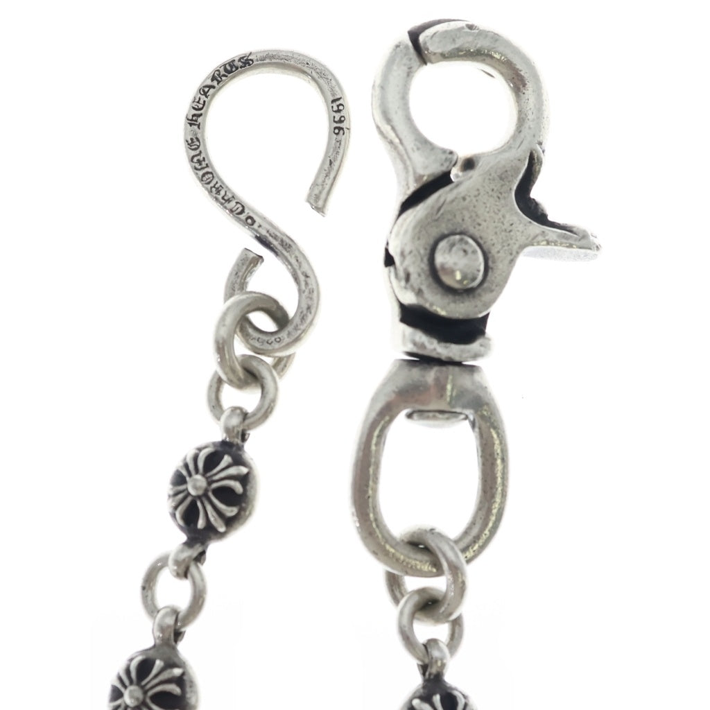 CHROME HEARTS(クロムハーツ) 2BALL LONG-S/1クリップロング#2クロスボール ウォレットチェーン シルバー BCA386