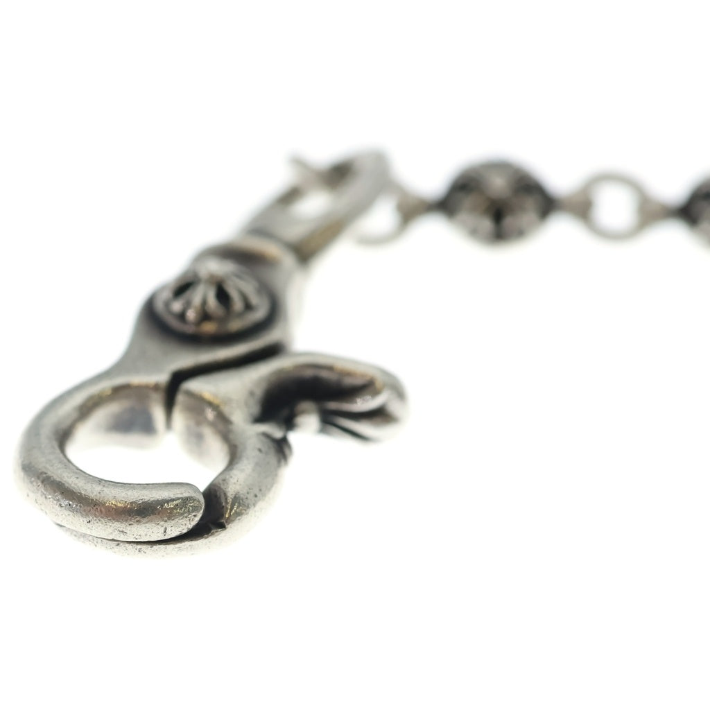 CHROME HEARTS(クロムハーツ) 2BALL LONG-S/1クリップロング#2クロスボール ウォレットチェーン シルバー BCA386