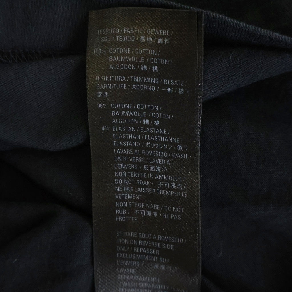 BALENCIAGA(バレンシアガ) 22SS MAISON アーチロゴ ダメージ加工 長袖 クルーネック カットソー ブラック 681046 TLVJ1