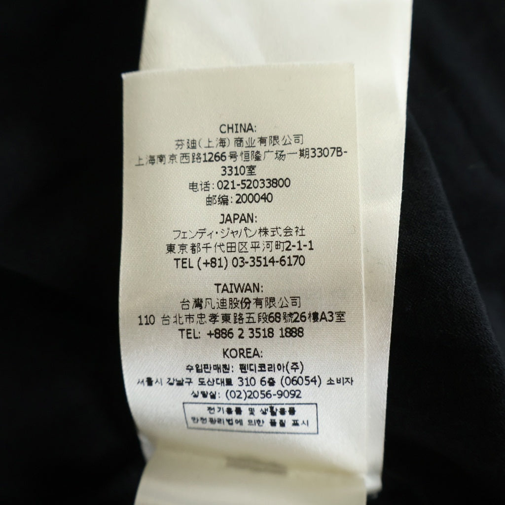 FENDI(フェンディ) ロゴパッチ 半袖 クルーネック Tシャツ ブラック FY0894 A9RL