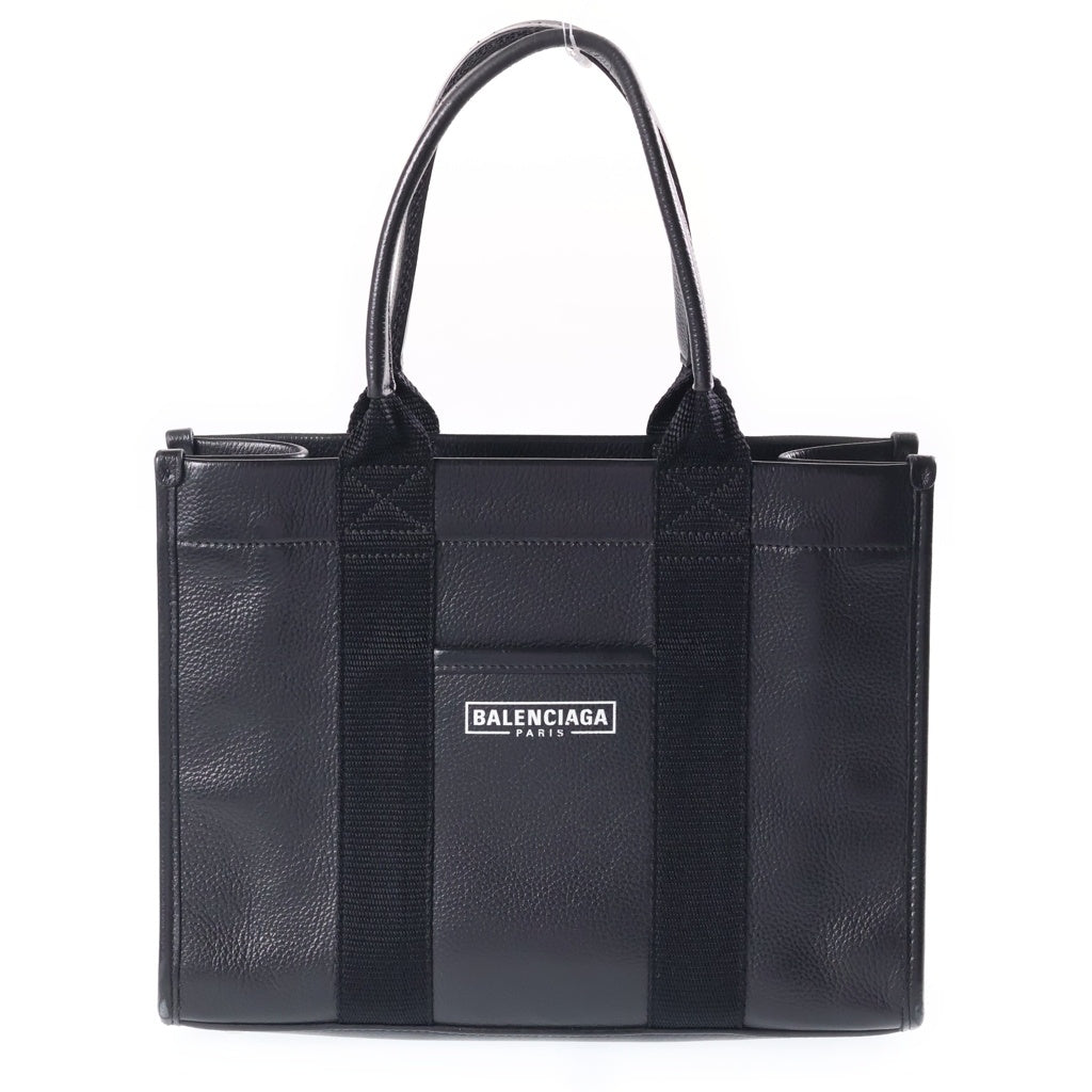 BALENCIAGA(バレンシアガ) ハードウェア ロゴプリント トートバッグ ブラック 671402 レディース