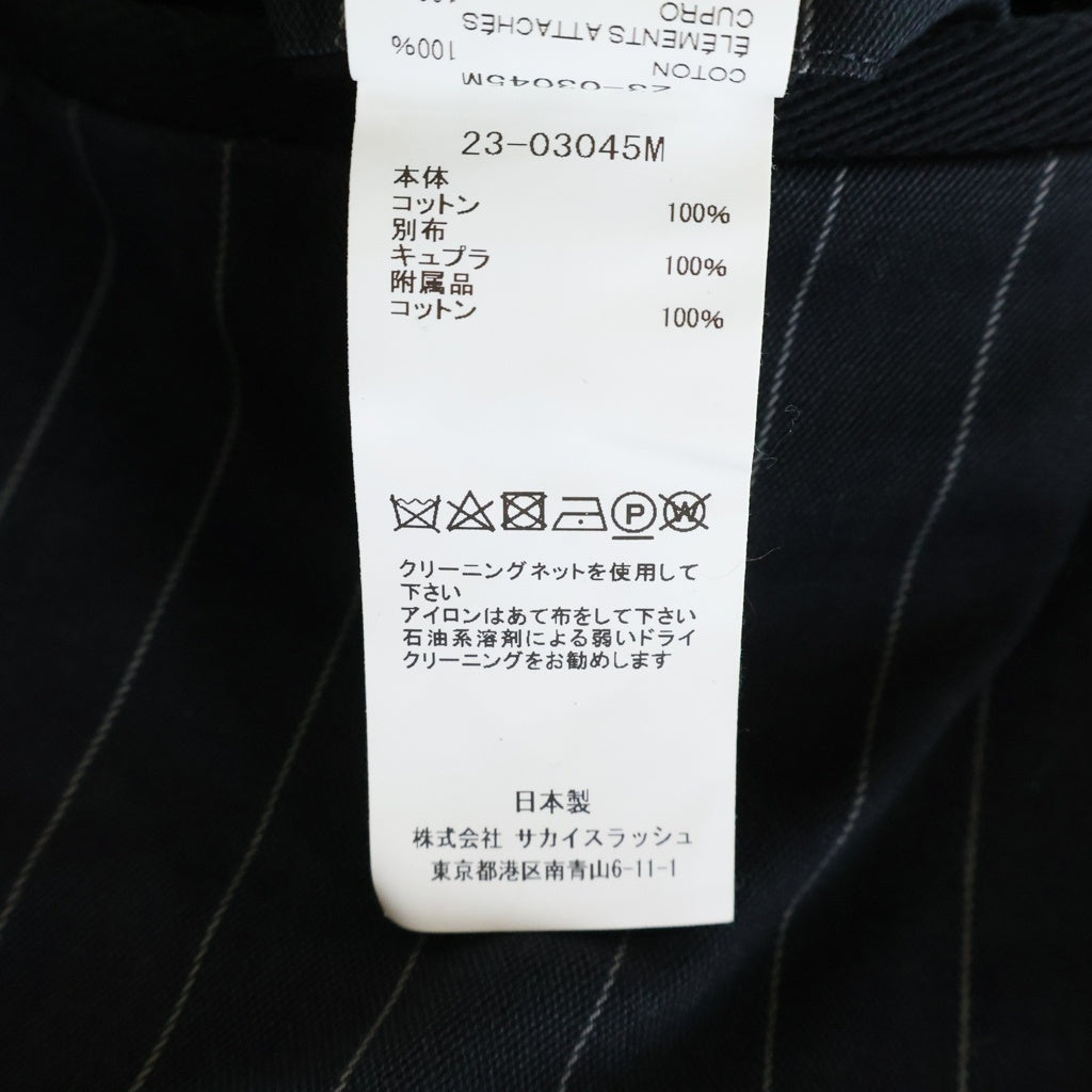 Sacai(サカイ) ストライプ コットン ハーフパンツ ブラック 23-03045M