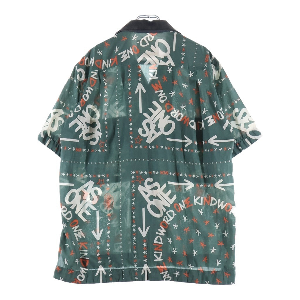Sacai(サカイ) 23ss Eric Haze Bandana Print Shirt 総柄 半袖シャツ グリーン 23-02980M