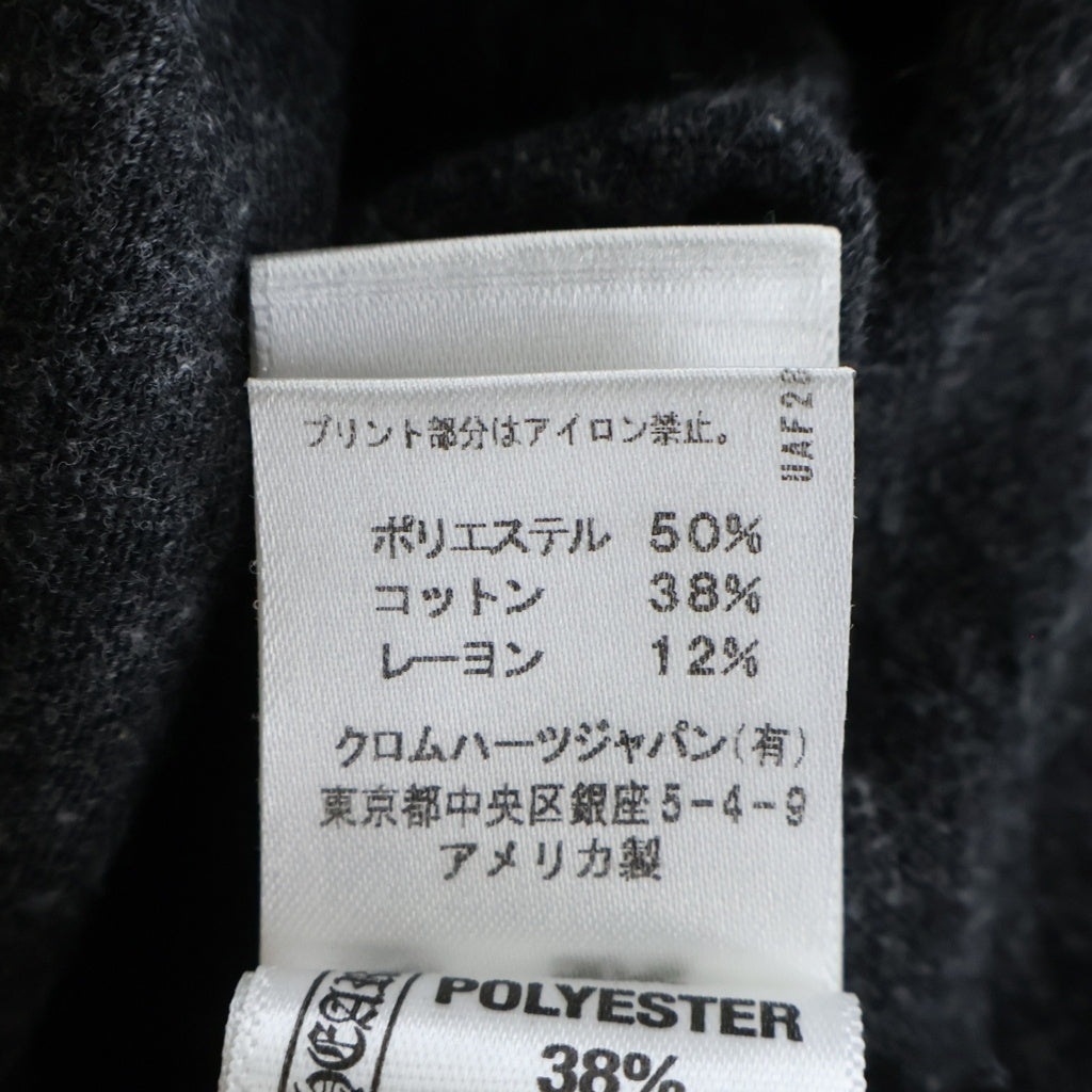 CHROME HEARTS(クロムハーツ) 3CEMETERY CROSS 3セメタリークロス バッククロスラインプリント Vネック半袖カットソー ショートスリーブカットソー グレー