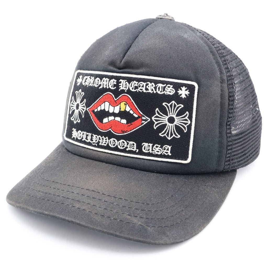CHROME HEARTS(クロムハーツ) ×MATTY BOY CHOMPER TRUCKER CAP マッティボーイ チョンパー ロゴ刺繍 メッシュ トラッカーキャップ 帽子 ブラック