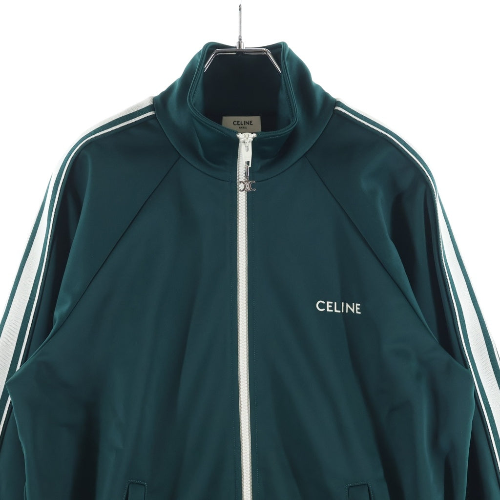 CELINE(セリーヌ) 胸ロゴ サイドライン トラックジャケット グリーン 2Y99E859W.55VZ 2Y99E859W.55VZ