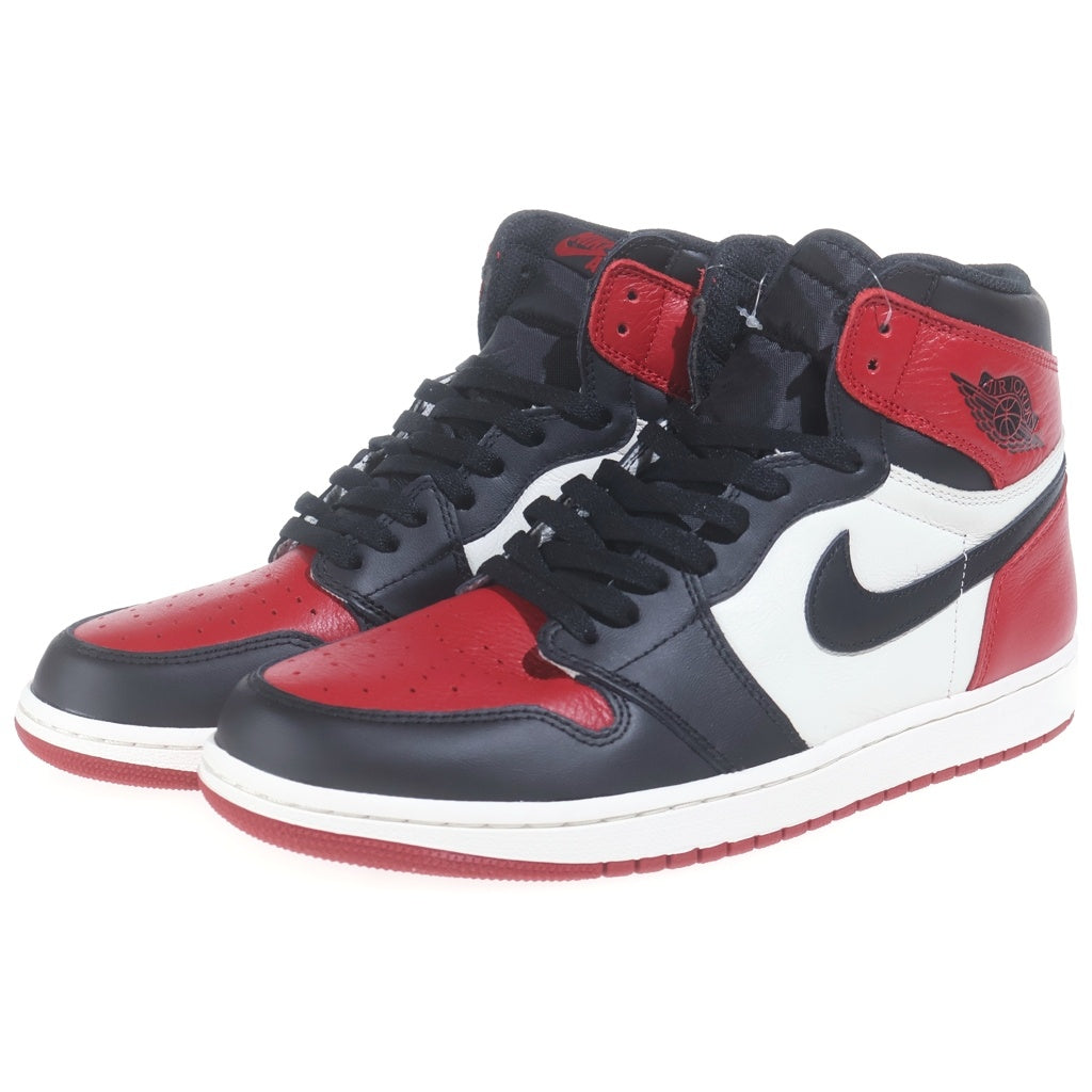 NIKE(ナイキ) AIR JORDAN 1 HIGH OG Bred Toe エアジョーダン1 ハイ ブレッドトゥ ハイカットスニーカーシューズ レッド/ホワイト US11/29cm 555088-610