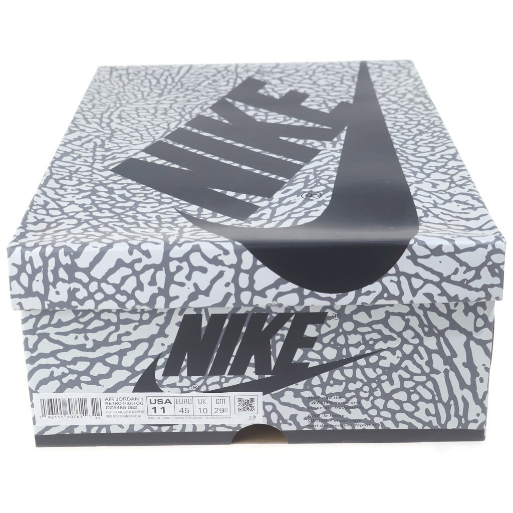NIKE(ナイキ) AIR JORDAN 1 RETRO HIGH OG WHITE CEMENT ELEPHANT エアジョーダン1 ホワイトセメント サファリ ハイカットスニーカー グレー DZ5485-052 US11/29cm DZ5485-052