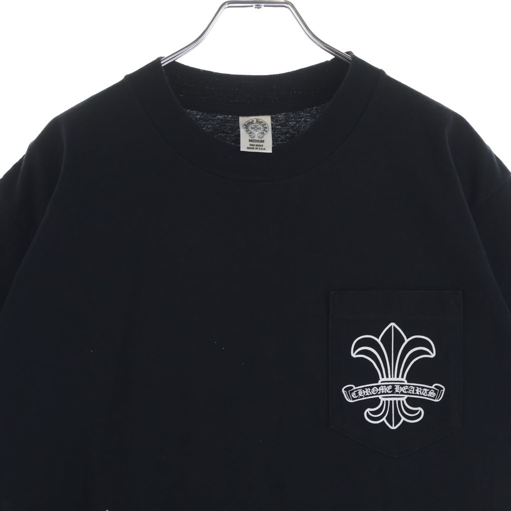 CHROME HEARTS(クロムハーツ) OLD BS FLEUR CIRCLE S/S オールド BSフレアサークルプリント ショートスリーブTシャツ クルーネック半袖カットソー ブラック