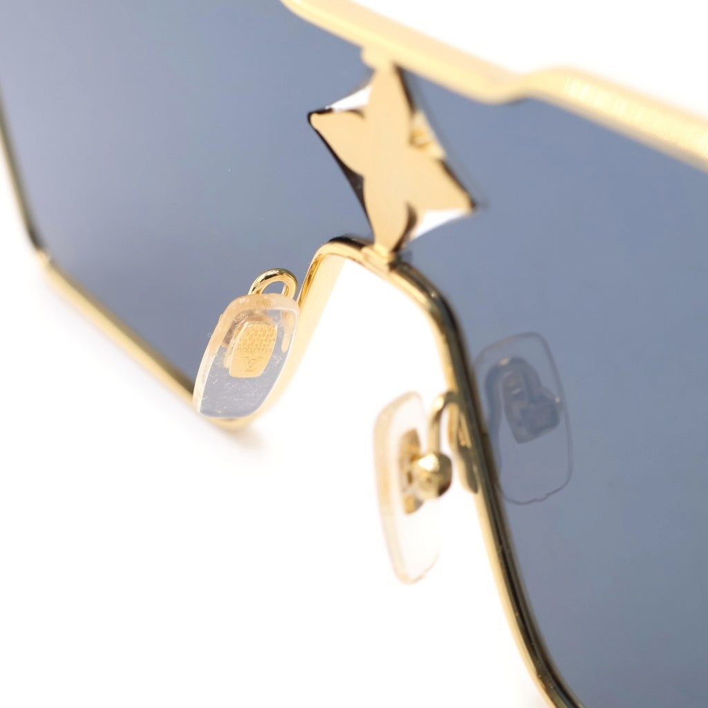 LOUIS VUITTON(ルイヴィトン) サイクロン サングラス メタルフレーム ブラックレンズ ゴールド Z1700U
