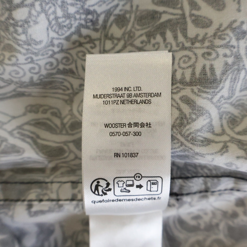 SUPREME(シュプリーム) 26SS Wombat S/S Shirt 総柄 半袖シャツ ホワイト/ブラック