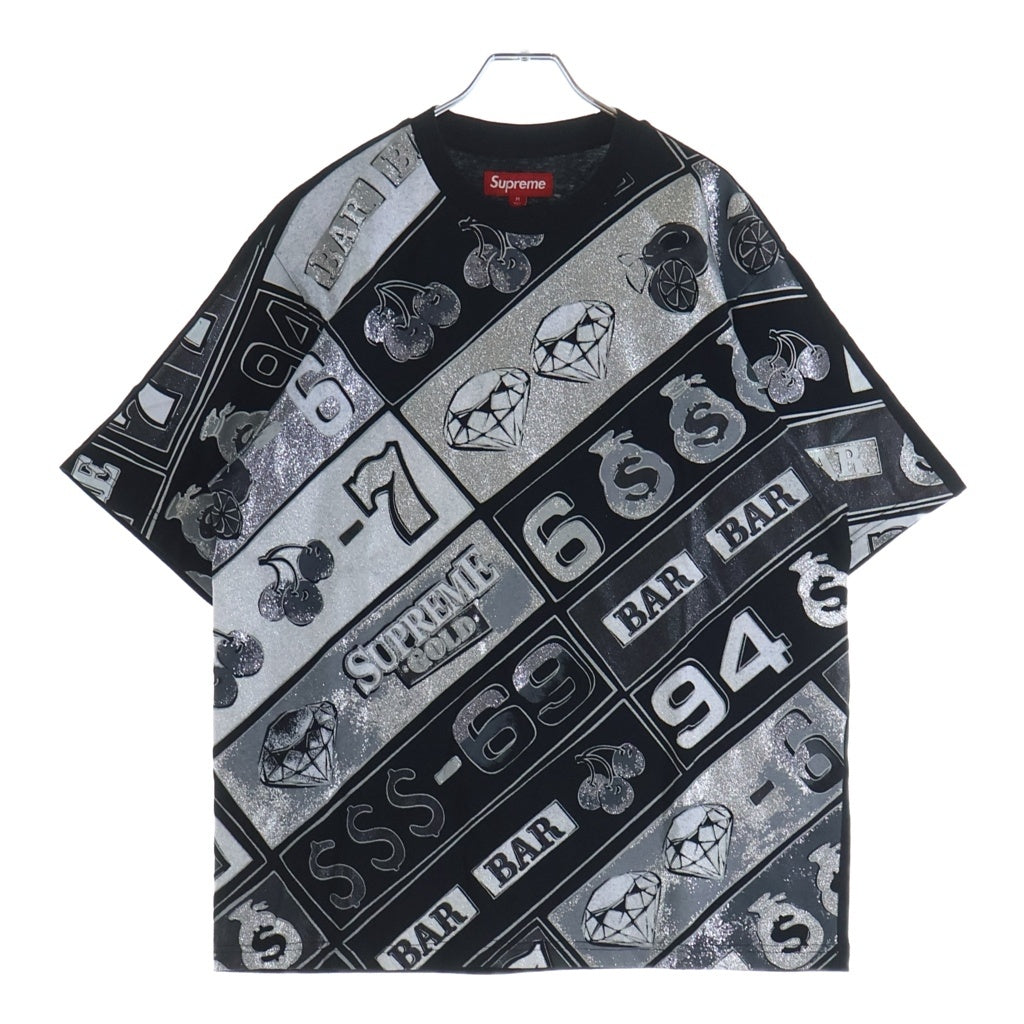 SUPREME(シュプリーム) 26SS Slot Machine S/S Tee スロットマシーン 総柄 クルーネック 半袖Tシャツ ブラック/シルバー