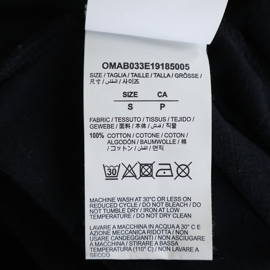 OFF-WHITE(オフホワイト) Diag Mariana Double Tee Hoodie ダイアグマリアナ レイヤードプリント プルオーバーパーカー ブラック OMAB033E19185005