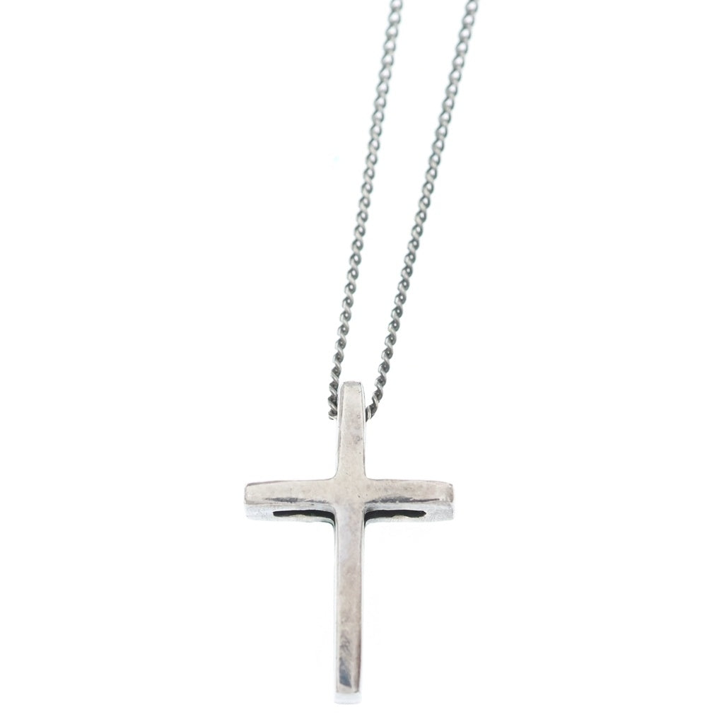 SAINT LAURENT PARIS(サンローランパリ) クロスモチーフ ペンダントトップ チェーンネックレス シルバー