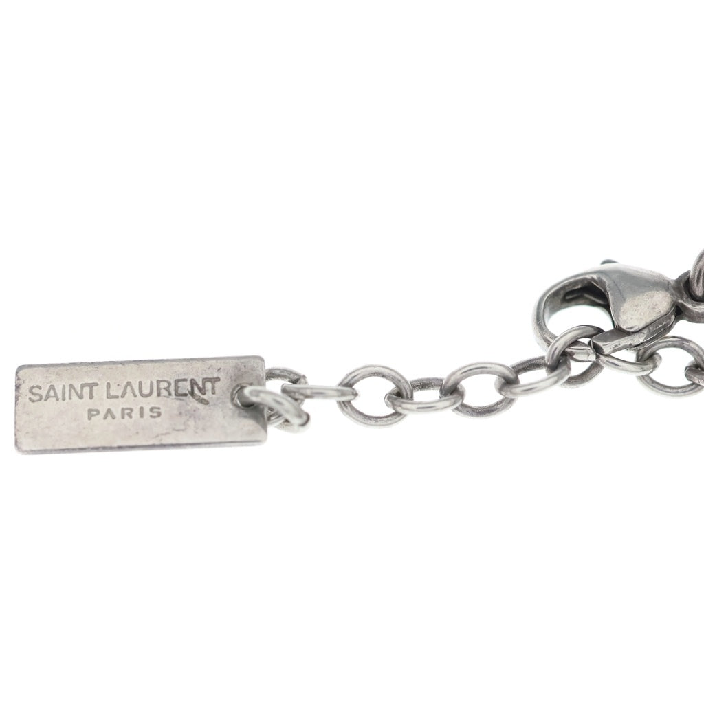 SAINT LAURENT PARIS(サンローランパリ) クロスモチーフ ペンダントトップ チェーンネックレス シルバー