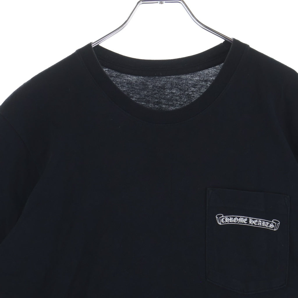 CHROME HEARTS(クロムハーツ) バック アーチ ロゴ プリント 半袖 Tシャツ カットソー ブラック ‐