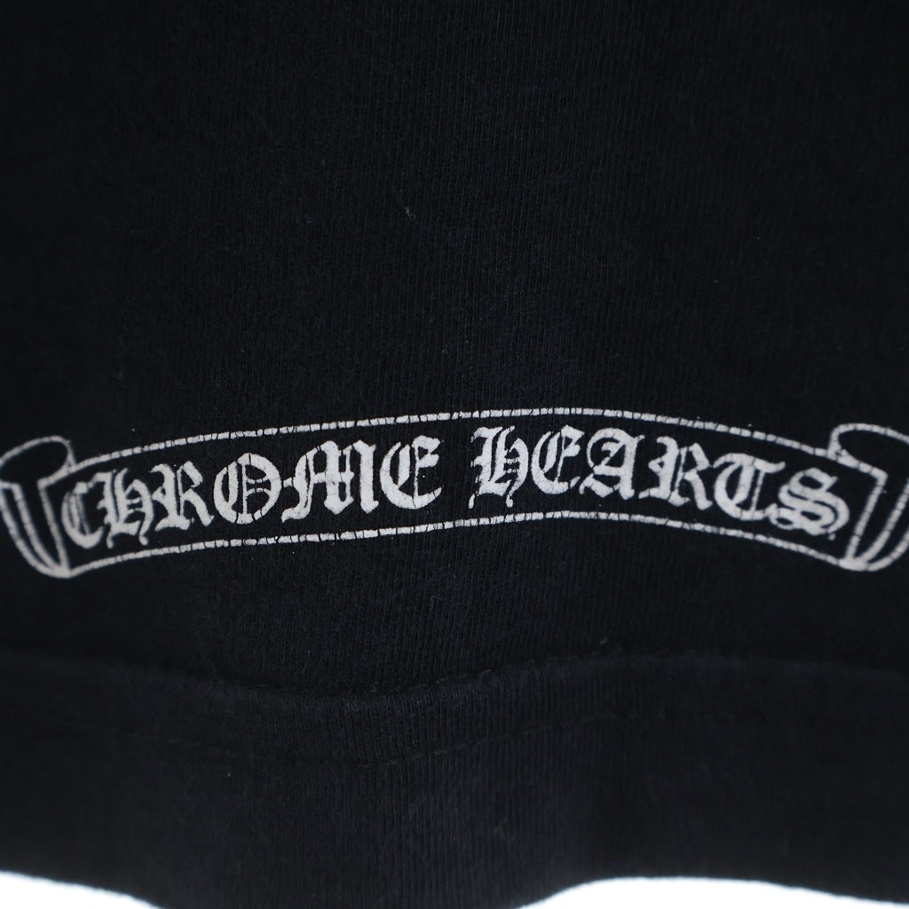 CHROME HEARTS(クロムハーツ) バック アーチ ロゴ プリント 半袖 Tシャツ カットソー ブラック ‐