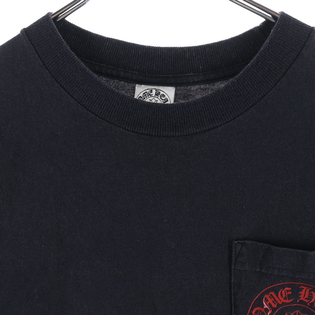 CHROME HEARTS(クロムハーツ) OLD FLORAL オールド ホースシューフローラルクロス プリント半袖Tシャツ カットソー ブラック/レッド