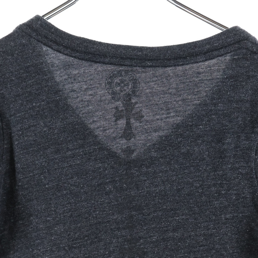 CHROME HEARTS(クロムハーツ) OLD 3CEMETARY オールド 3セメタリー バッククロスライン Vネック半袖Tシャツ ショートスリーブカットソー グレー