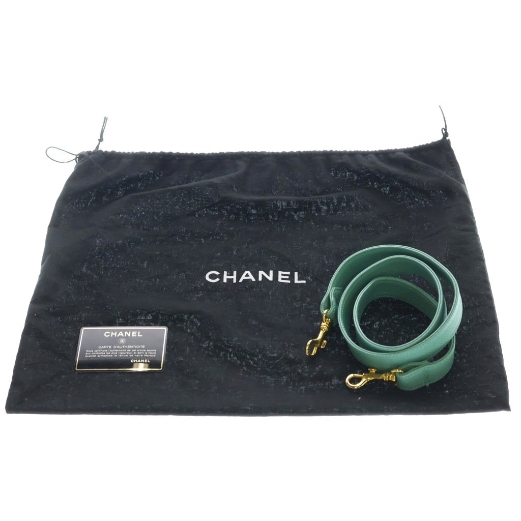 CHANEL(シャネル) ヴィンテージ バニティ バッグ 2way ショルダーバッグ ブルー レディース