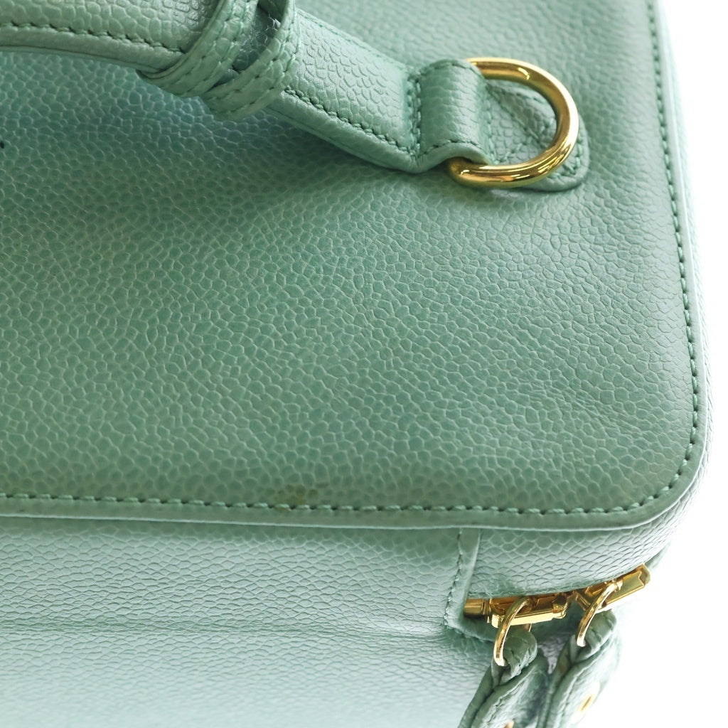 CHANEL(シャネル) ヴィンテージ バニティ バッグ 2way ショルダーバッグ ブルー レディース