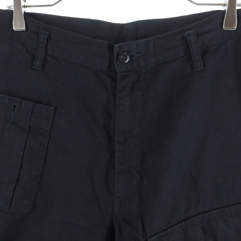 BLACK Scandal Yohji Yamamoto(ブラックスキャンダルヨウジヤマモト) KATSURAGI TACK STRING PANTS カツラギ タックストリングパンツ コットンパンツ ブラック HG-P94-059