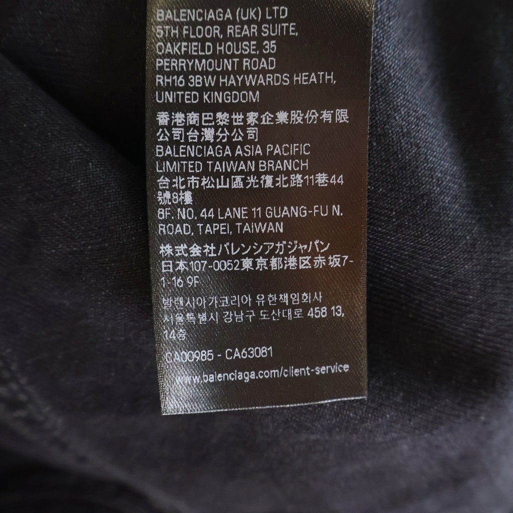 BALENCIAGA(バレンシアガ) 25AW クレヨングラフィックデザイン オーバーサイズ デニムジャケット Gジャン ブラック E62U 857181 TTWA8