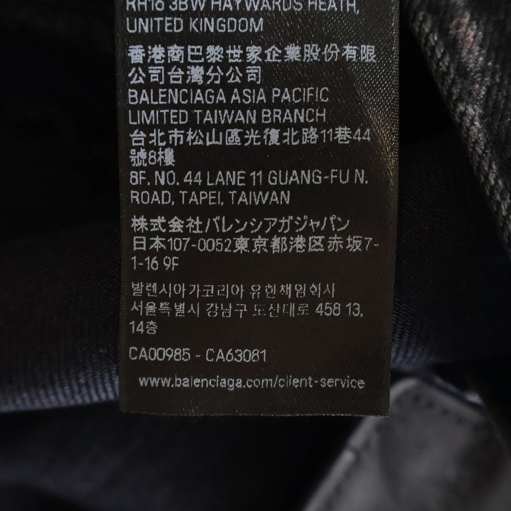 BALENCIAGA(バレンシアガ) 25AW クレヨングラフィックデザイン ミニマル バギーパンツ デニムパンツ ブラック E69D 857216 TTWA8
