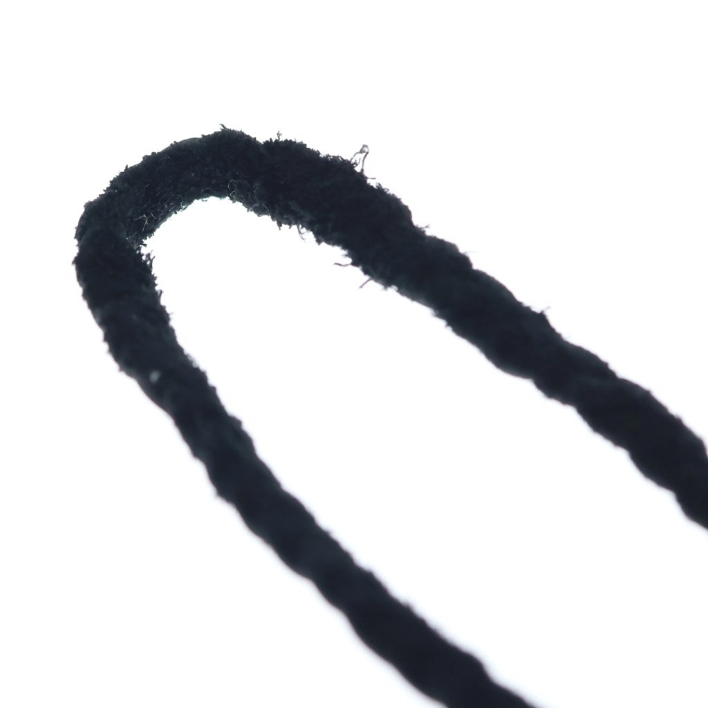 CHROME HEARTS(クロムハーツ) LEATHER BRAID スクロールレザーブレード ネックレス ブラック/シルバー