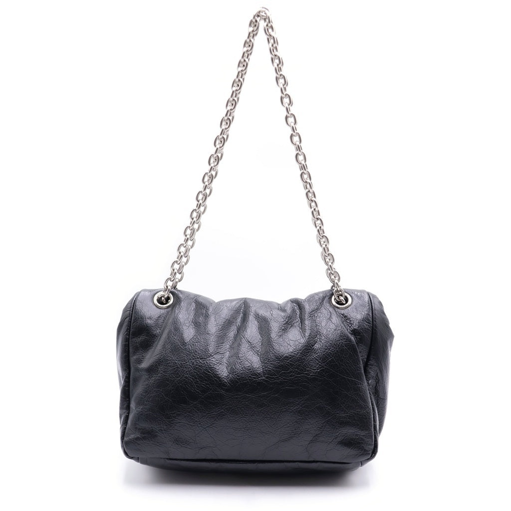 BALENCIAGA(バレンシアガ) BBロゴ モナコ チェーンショルダー バッグ ブラック 765966 528147 レディース