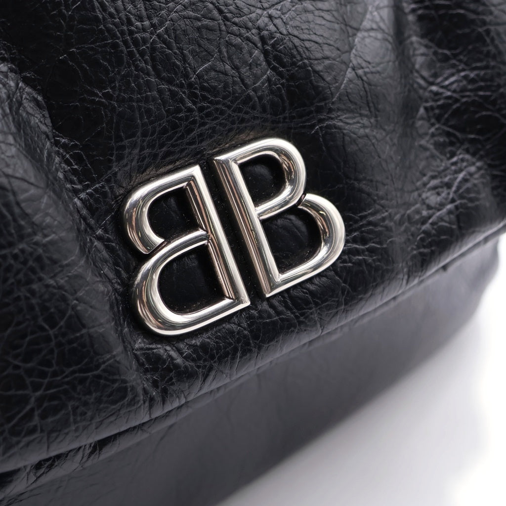BALENCIAGA(バレンシアガ) BBロゴ モナコ チェーンショルダー バッグ ブラック 765966 528147 レディース
