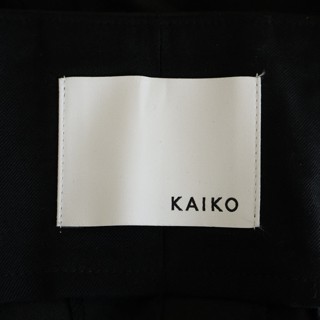 KAIKO(カイコー) Wool wide slacks ウール ワイドスラックス ブラック KAIKO-PT-027-2
