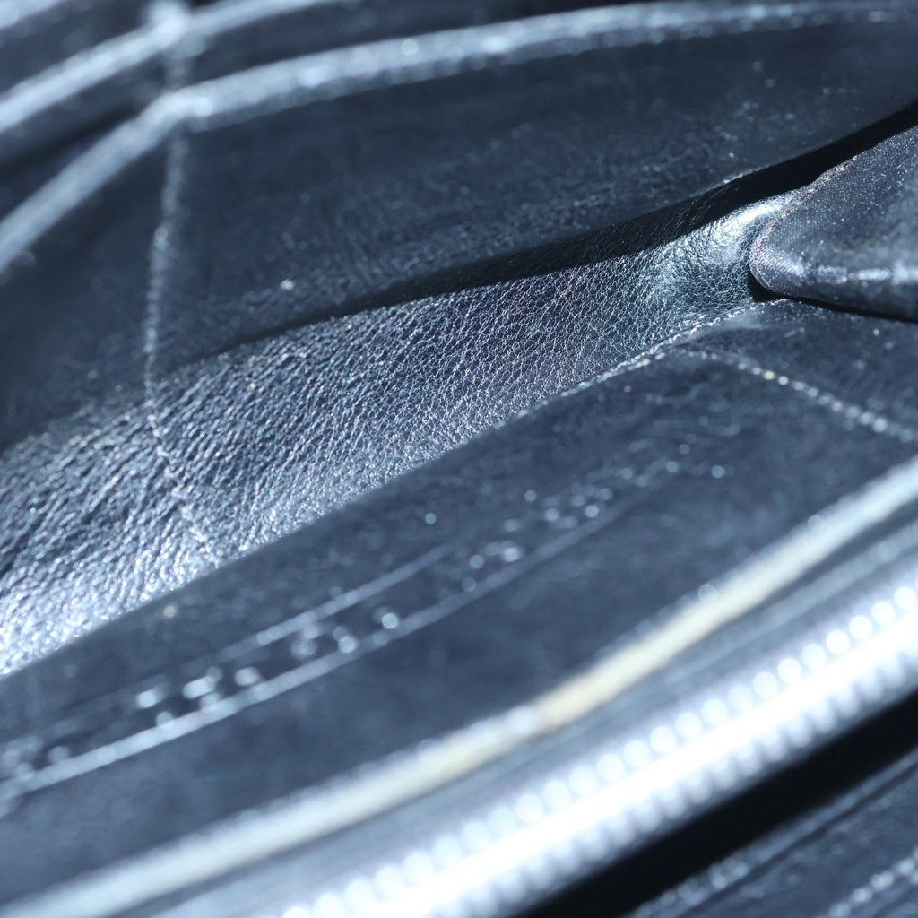 CHROME HEARTS(クロムハーツ) REC F ZIP QUILTED WALLET セメタリークロス キルティング レザーロングウォレット 長財布 ブラック