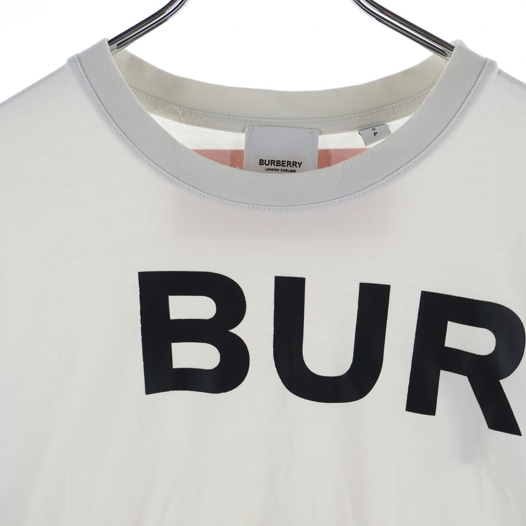 BURBERRY(バーバリー) 21SS HORSEFERRY S/S Tee 両面プリント クルーネック 半袖Tシャツ ホワイト 8017103