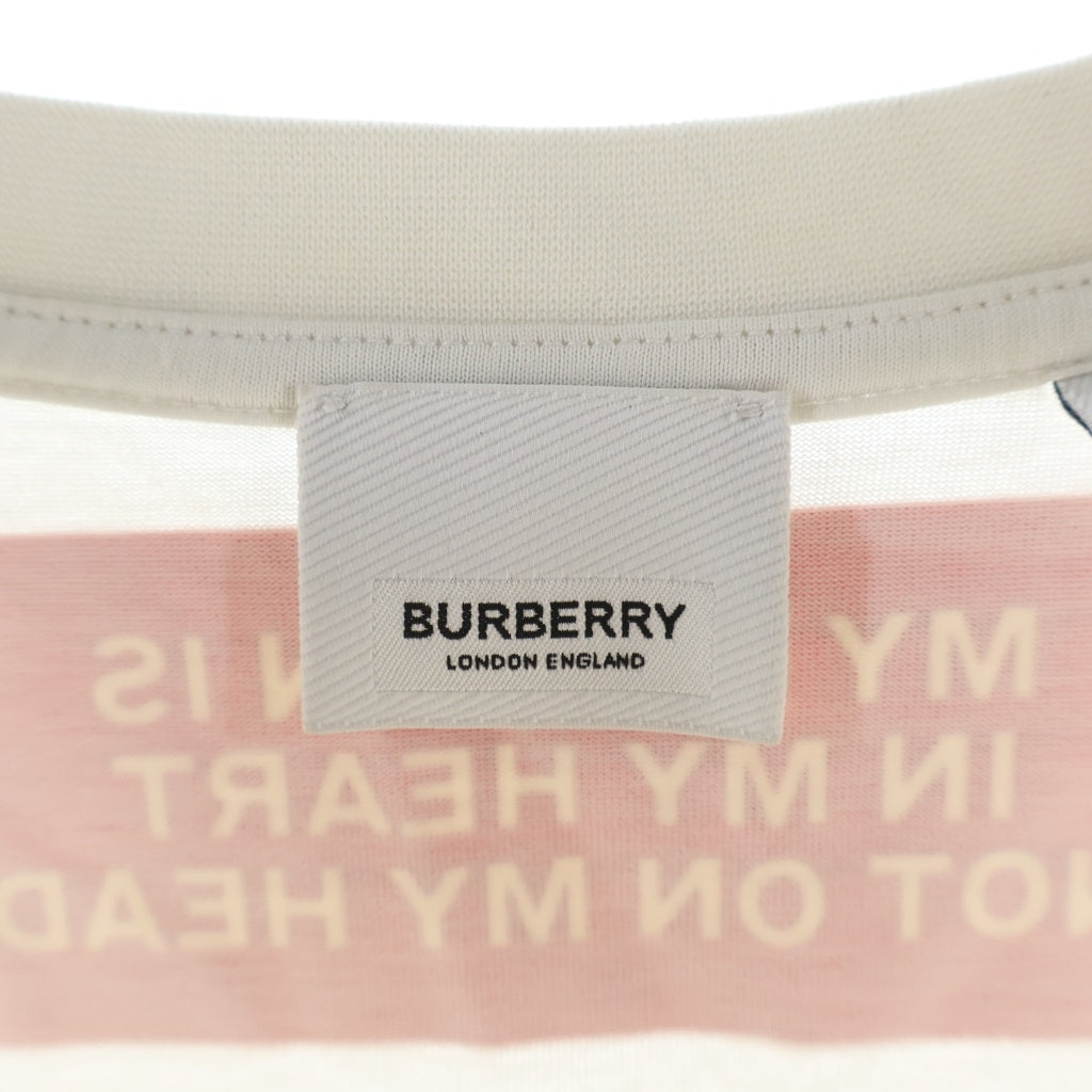 BURBERRY(バーバリー) 21SS HORSEFERRY S/S Tee 両面プリント クルーネック 半袖Tシャツ ホワイト 8017103