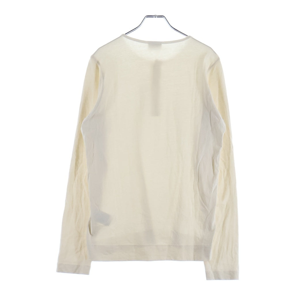 DRIES VAN NOTEN(ドリスヴァンノッテン) Pointelle Jacquard Tank T-Shirt ポインテール ジャカード ロングスリーブカットソー 長袖Tシャツ ホワイト 261-021121-3136-008