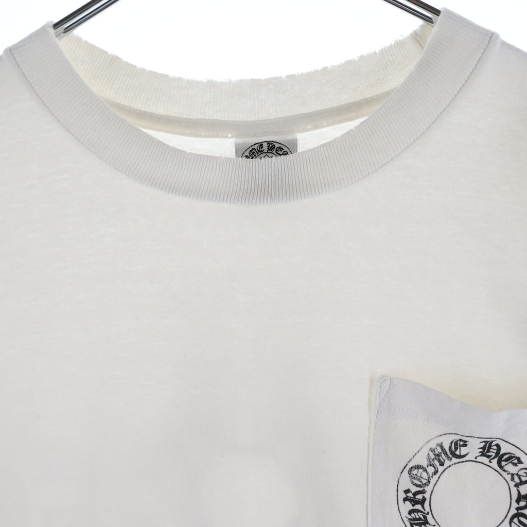 CHROME HEARTS(クロムハーツ) OLD CH T-SHIRT TOKYO FUCK YOU 東京限定 ヘアリークロス ホースシュープリント半袖Tシャツ ホワイト