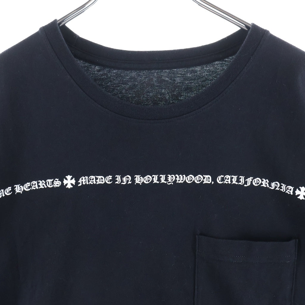 CHROME HEARTS(クロムハーツ) Made in Hollywood フロントプリント半袖Tシャツ クルーネックカットソー ブラック