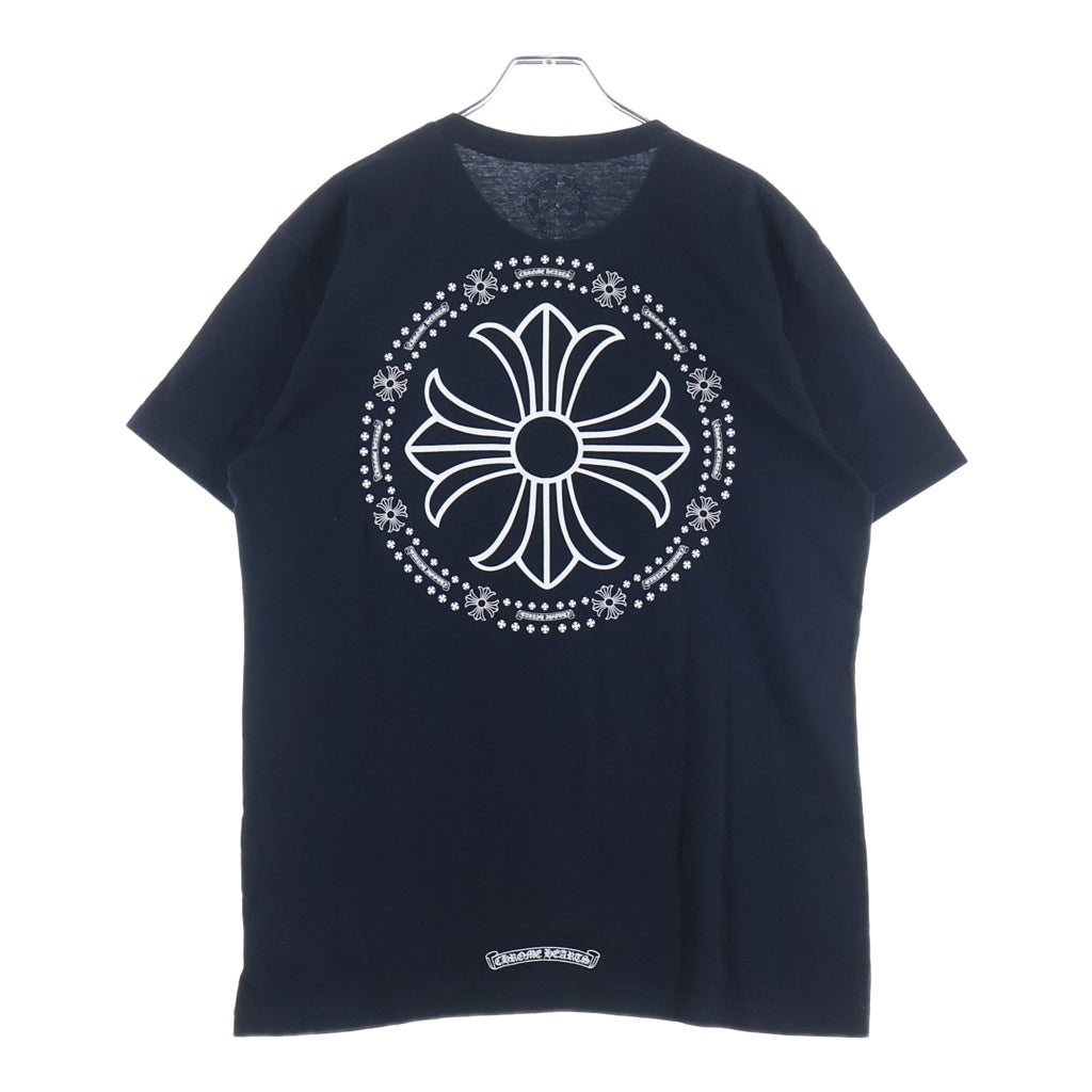 CHROME HEARTS(クロムハーツ) バックCHプラスプリント 半袖Tシャツ クルーネックカットソー ブラック