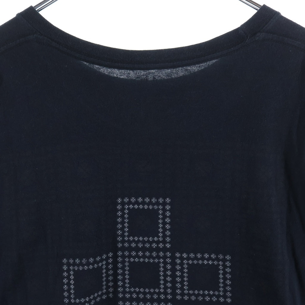 CHROME HEARTS(クロムハーツ) FRMD CRS L/S TEE フレームドクロスバックプリント 長袖Tシャツ クルーネックカットソー ブラック