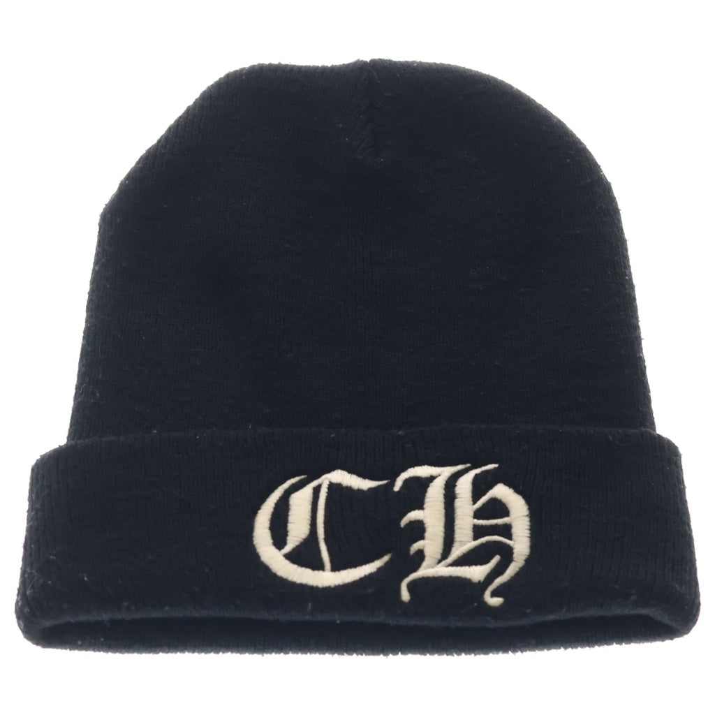 CHROME HEARTS(クロムハーツ) OLD WATCH CAP CHロゴ刺繍 ビーニー ニット帽 帽子 ブラック