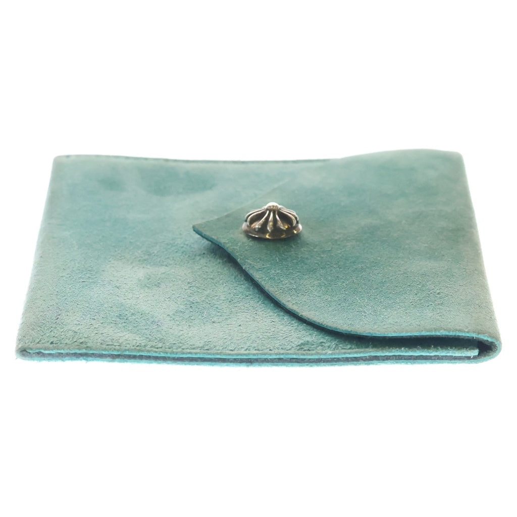 CHROME HEARTS(クロムハーツ) MULE POUCH クロスボールボタン スウェード ミュールポーチ ターコイズ/シルバー