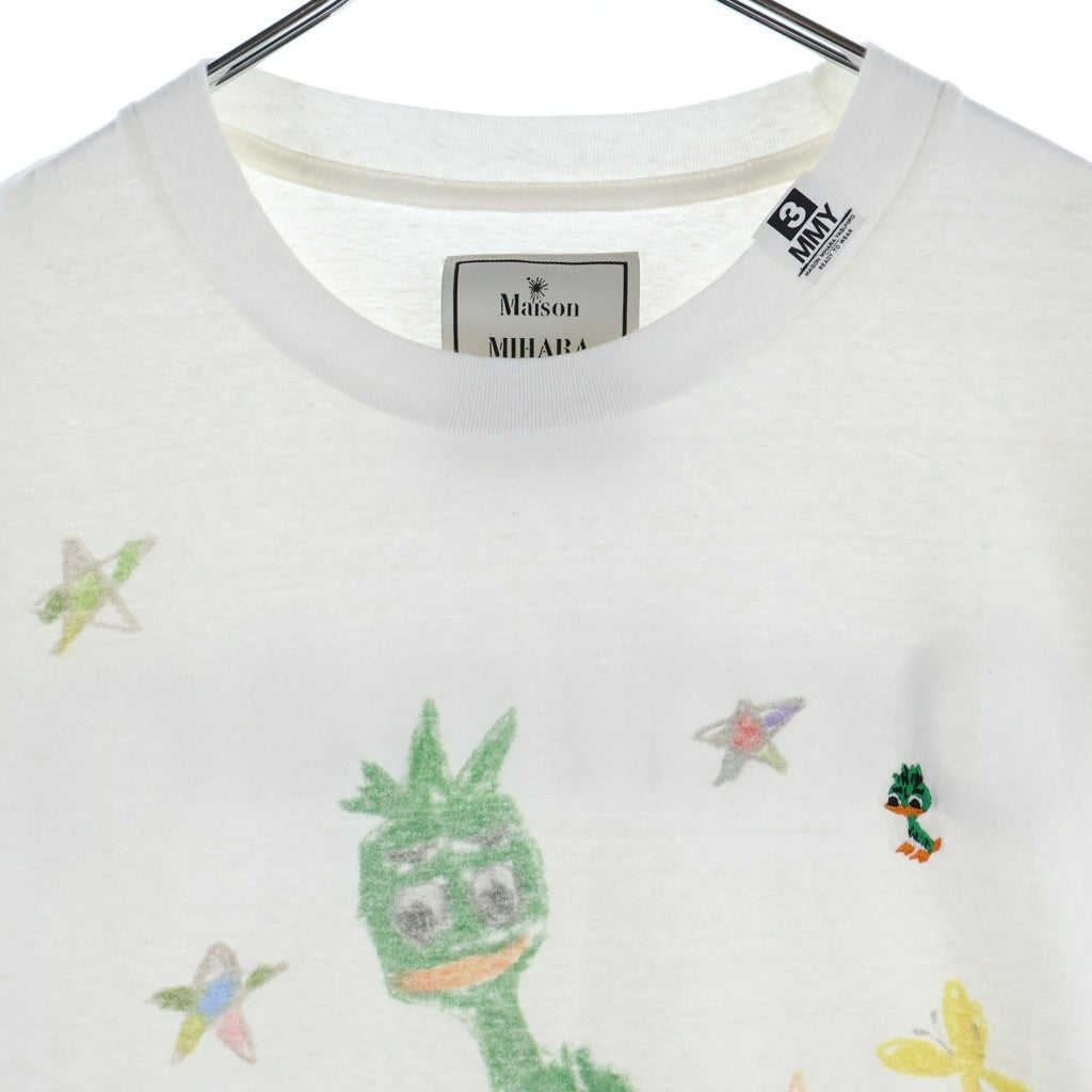 MAISON MIHARAYASUHIRO(メゾンミハラヤスヒロ) Leon Doodle Printed T-shirt レオン キッズ ドゥードゥル 半袖Tシャツ クルーネックカットソー ホワイト J16TS862