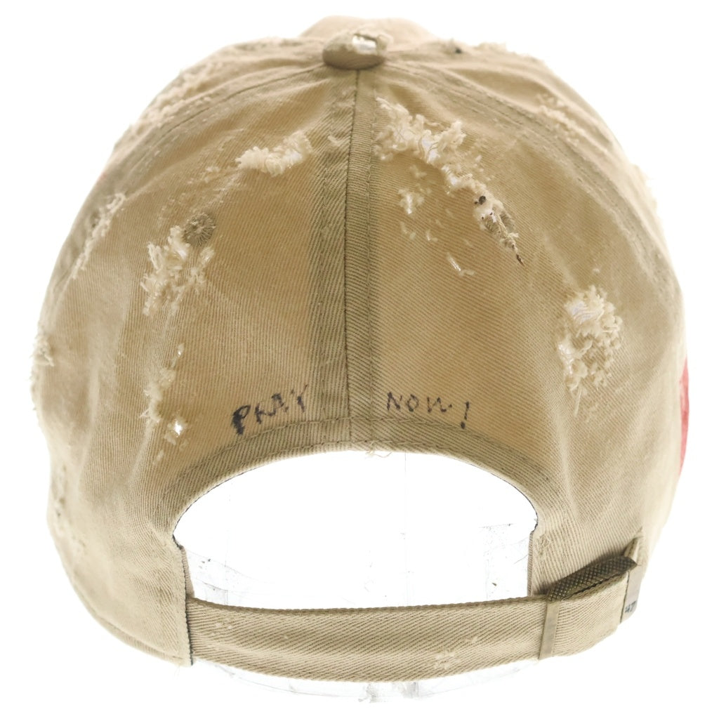 NO BRAND(ノーブランド) APT.1007 アパートメント Baseball Hall ダメージ加工 ベースボールキャップ ベージュ
